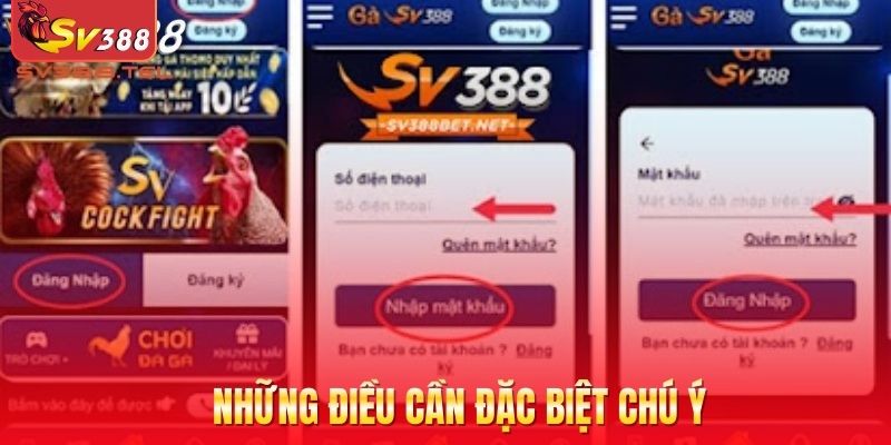 Những điều cần đặc biệt chú ý